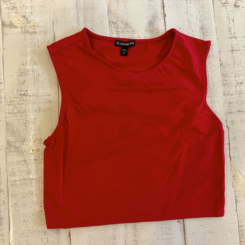EXPRESS crop top ~ red ~ small